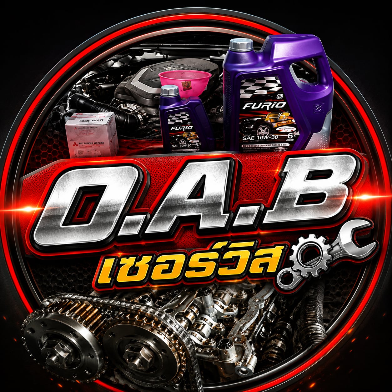 โลโก้ O.A.B เซอร์วิส